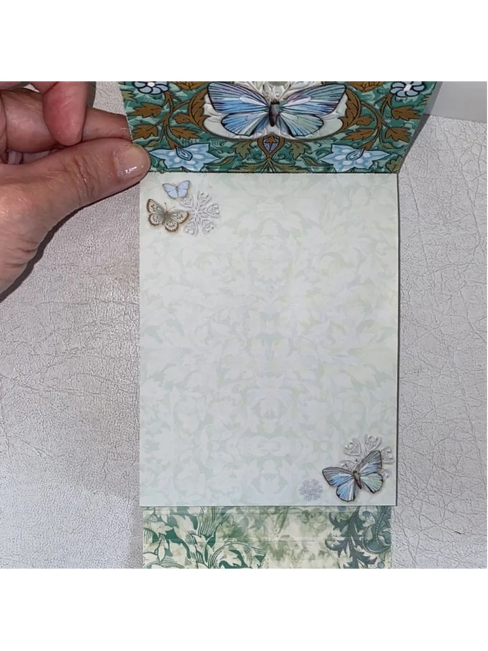 Jeweled fancy mini notebook butterfly floral design